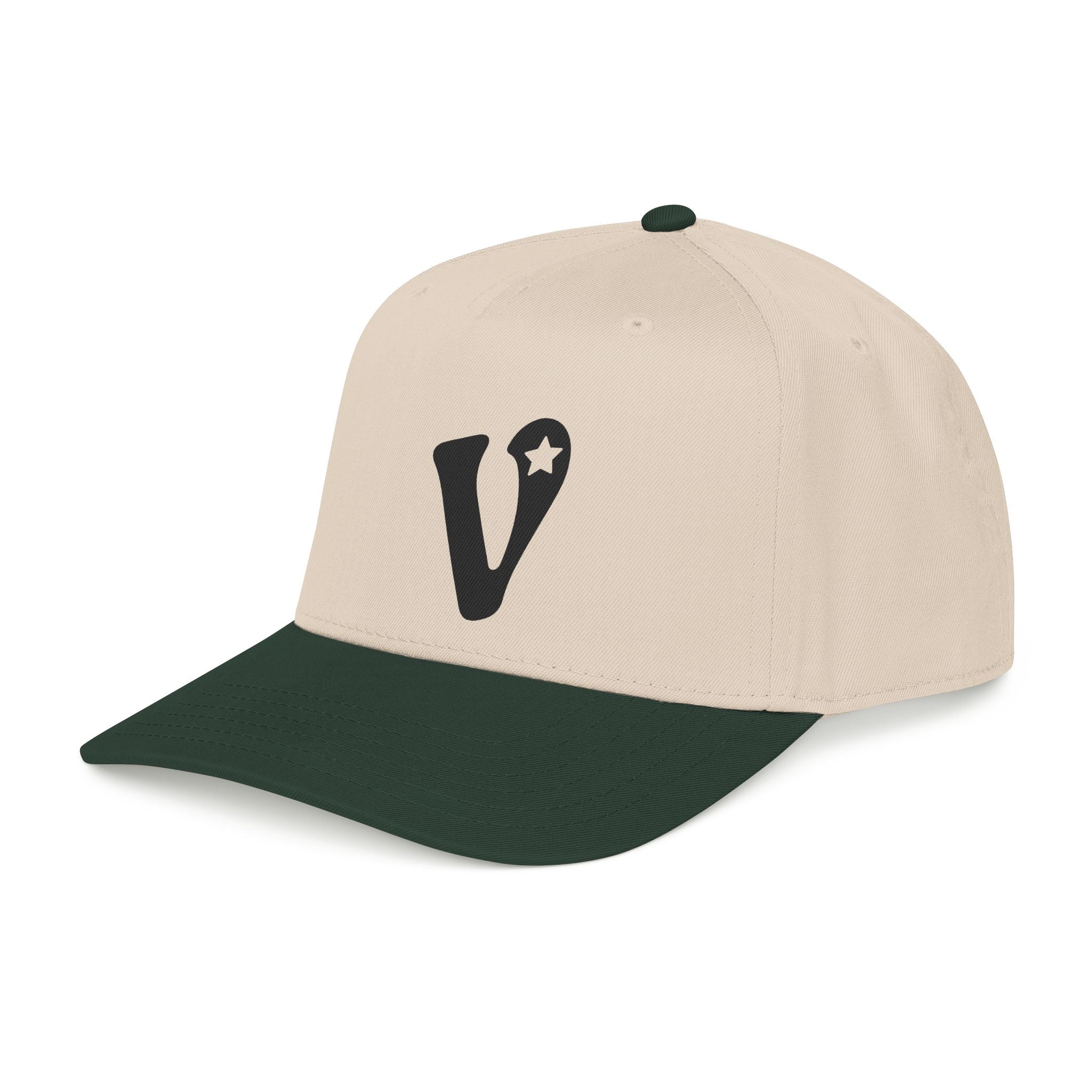 Vintage 'V' Star Baseball Cap — Mid Profile Two-Tone Snapback