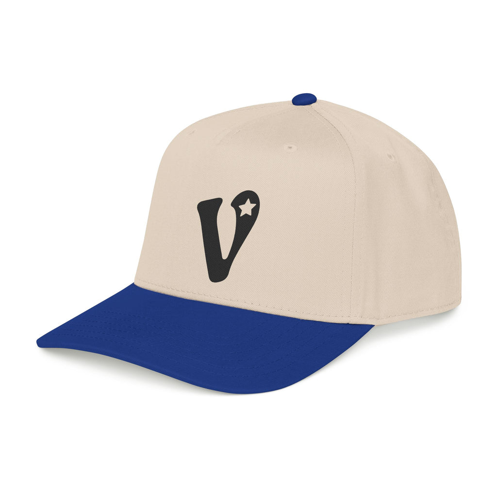 Vintage 'V' Star Baseball Cap — Mid Profile Two-Tone Snapback