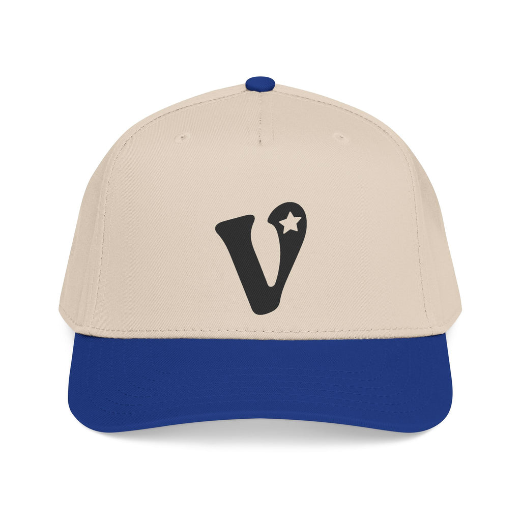 Vintage 'V' Star Baseball Cap — Mid Profile Two-Tone Snapback