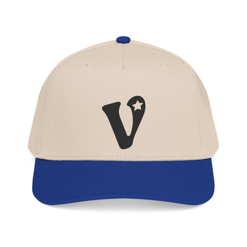 Vintage 'V' Star Baseball Cap — Mid Profile Two-Tone Snapback