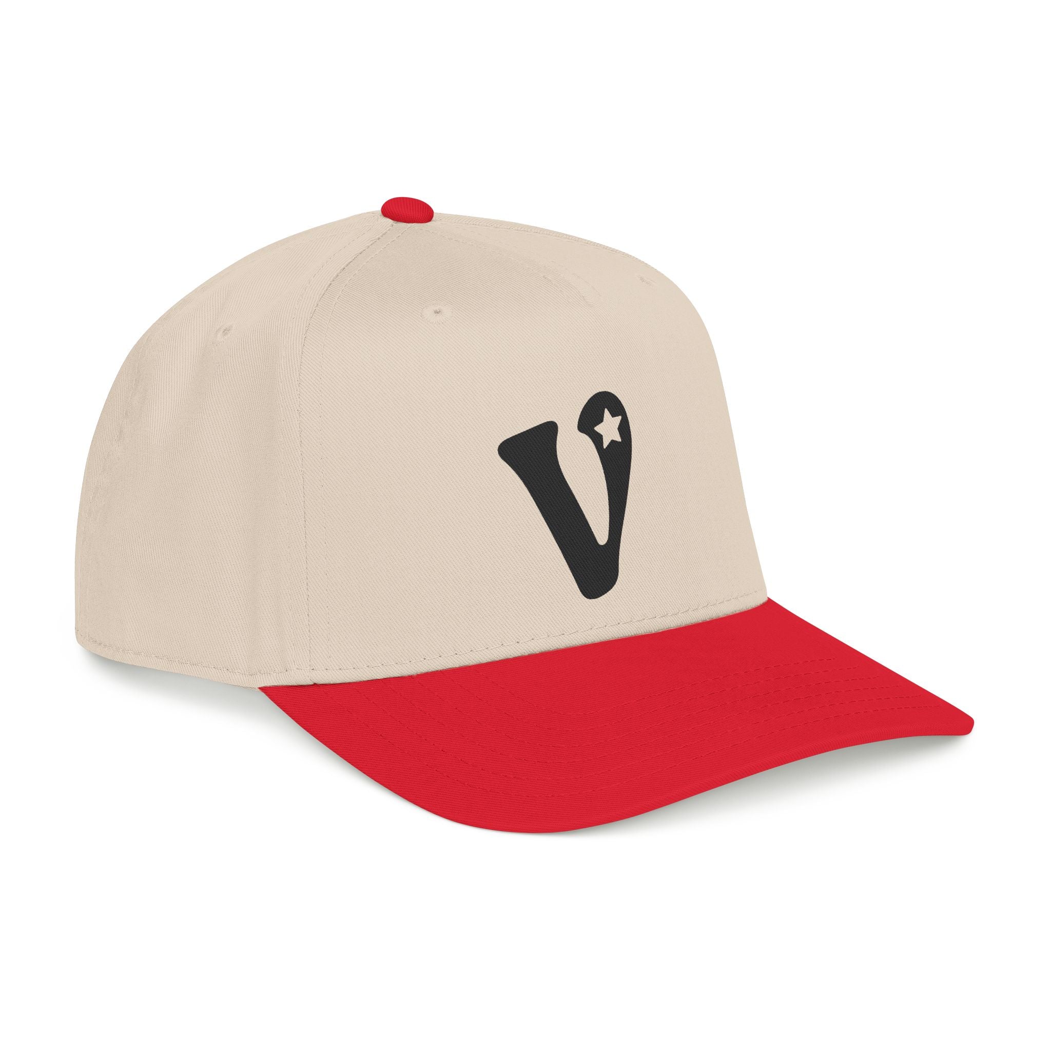 Vintage 'V' Star Baseball Cap — Mid Profile Two-Tone Snapback