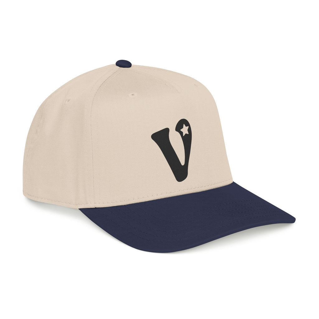 Vintage 'V' Star Baseball Cap — Mid Profile Two-Tone Snapback